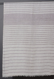 Linen Classic Stripes Stole - Purple