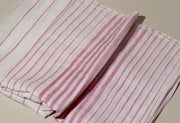 Linen Classic Stripes Stole - Pretty Pink