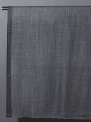 Striped Border Pashmina  - Charcoal with Black border