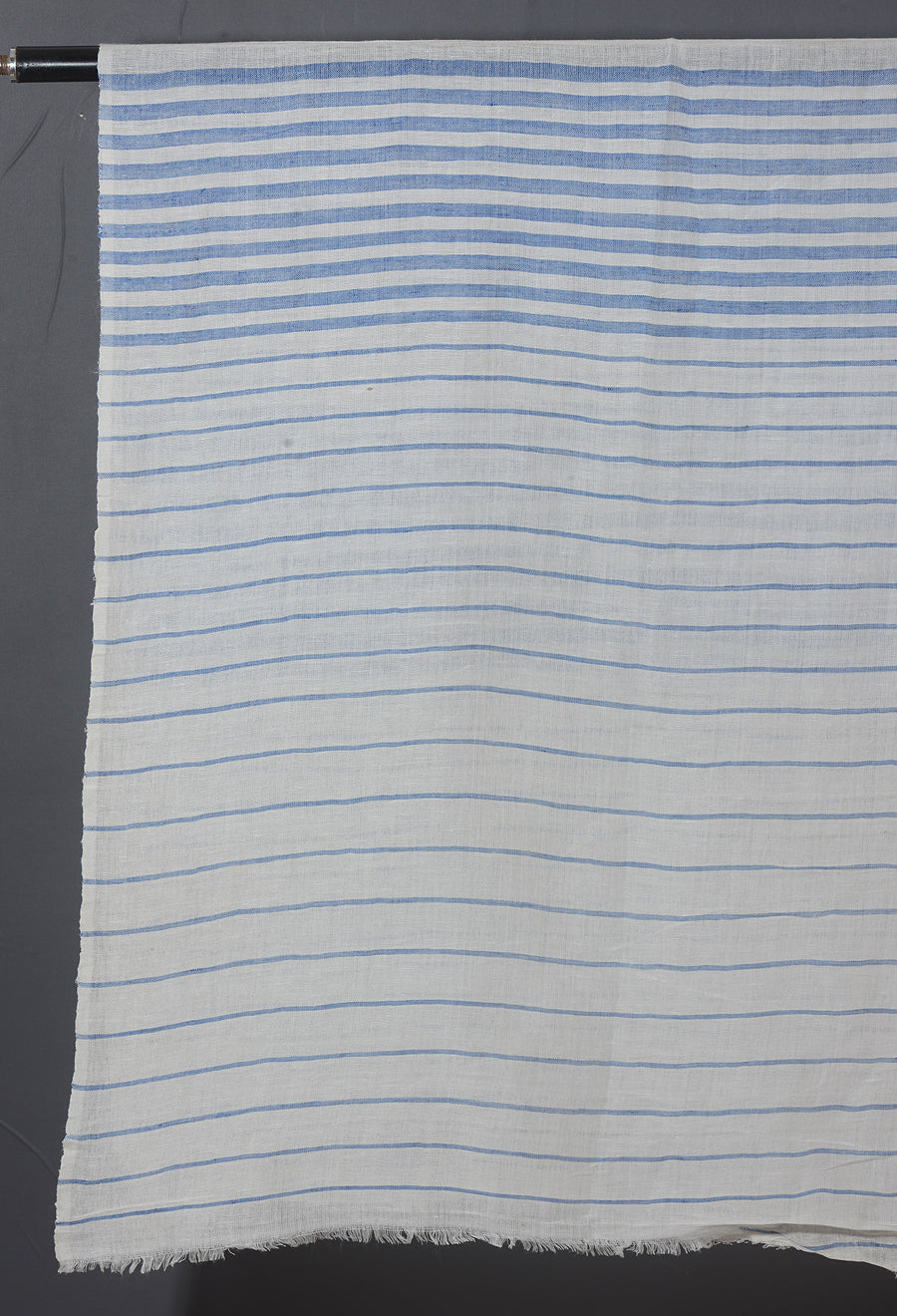 Linen Classic Stripes Stole - Royal Blue