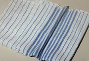 Linen Classic Stripes Stole - Royal Blue