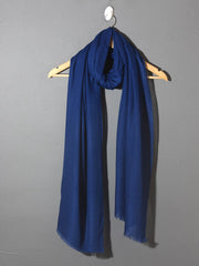 Royal Admiral Blue Solid Pashmina