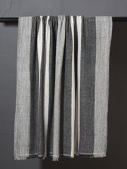 Striped Patterned Super Soft Woolen Muffler -  Shades of Grey